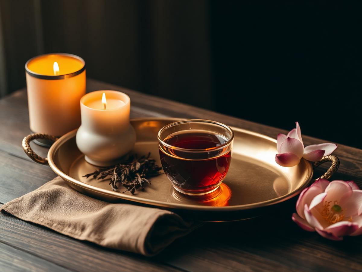 Trà và décor thảo mộc